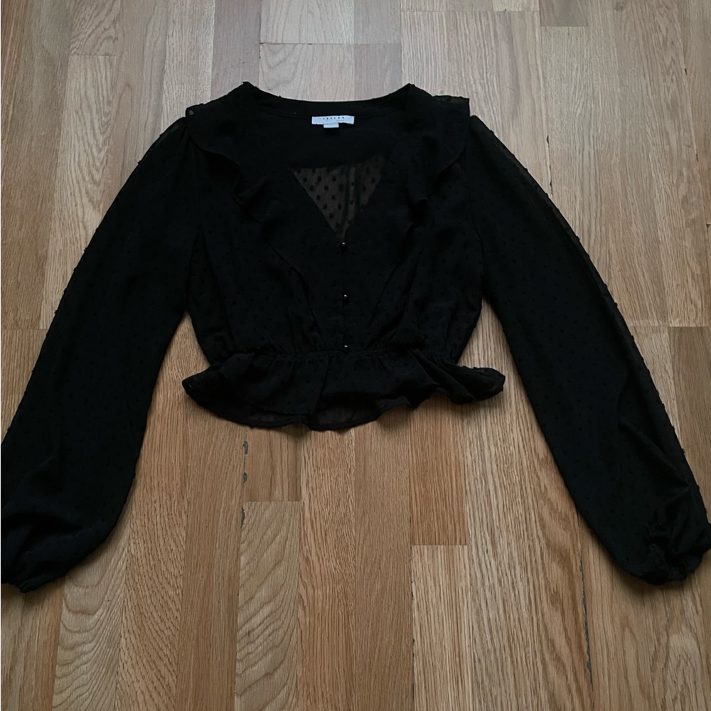 Sheer black dress up shirt